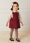 Corduroy Skirt With Pinafore Braces In Burgundy (12mths-3yrs) SKIRTS  from Pepa London US