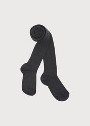 Dark Grey Ribbed Tights (3mths-8yrs) Tights  from Pepa London