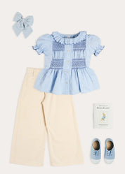 The Blue Peplum Blouse Girl Look Look from Pepa London US