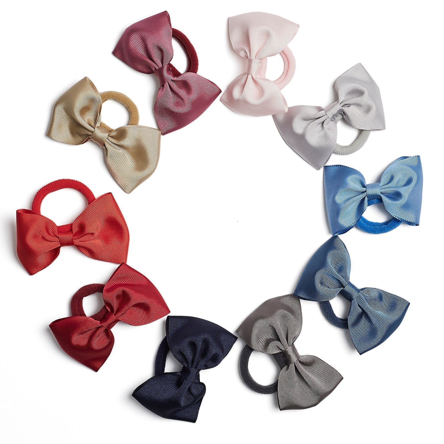 Blue Medium Bow Hair Tie HAIR ACCESSORIES from Pepa London US