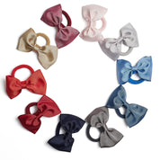 Navy Medium Bow Hair Tie HAIR ACCESSORIES from Pepa London US