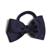 Navy Medium Bow Hair Tie HAIR ACCESSORIES from Pepa London US