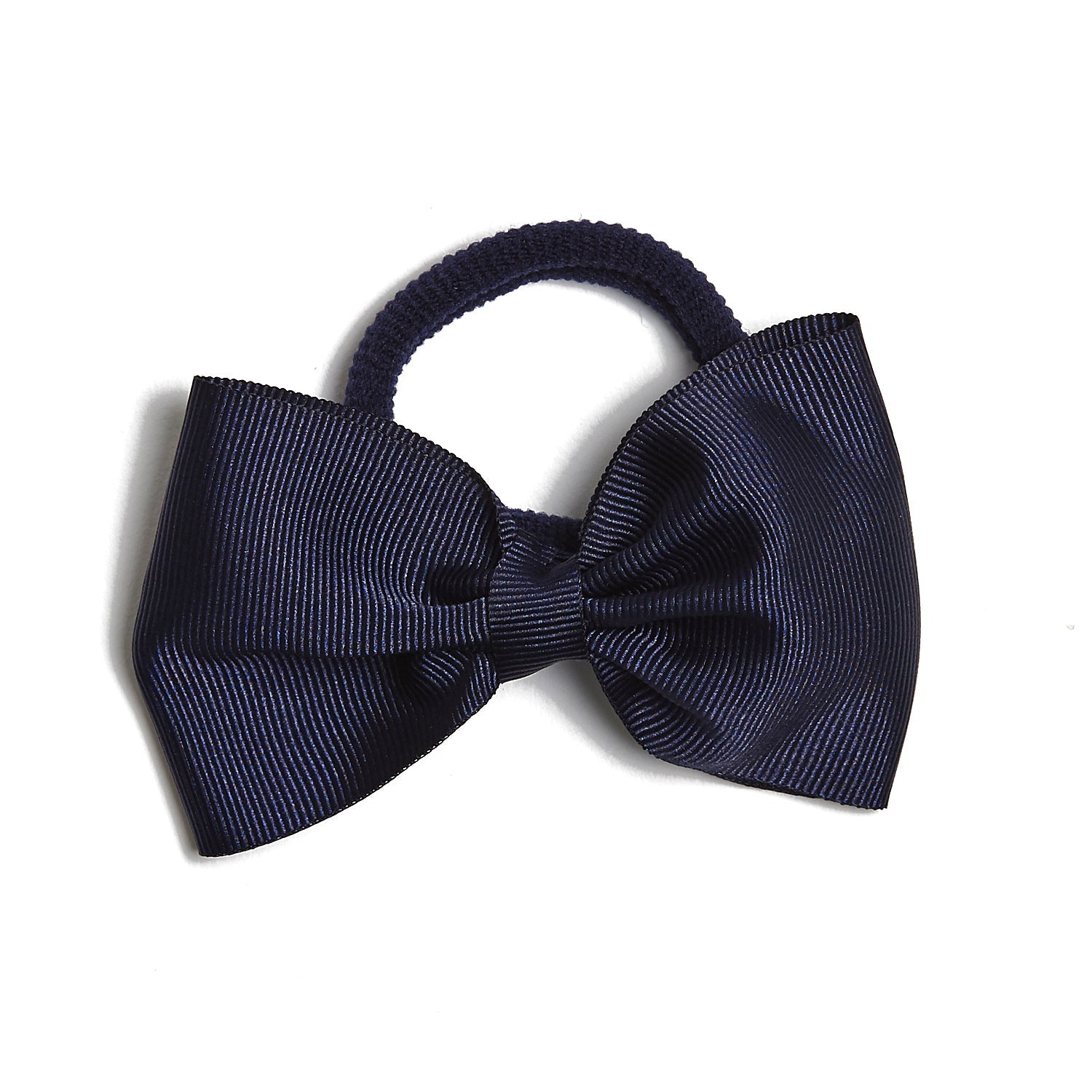 Navy Medium Bow Hair Tie Hair Accessories  from Pepa London US