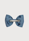 Blue Medium Bow Clip Hair Accessories  from Pepa London US