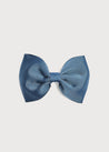 Blue Medium Bow Clip Hair Accessories  from Pepa London US