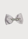 Light Grey Medium Bow Clip Hair Accessories  from Pepa London US