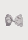 Light Grey Medium Bow Clip Hair Accessories  from Pepa London US