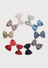 Light Grey Medium Bow Clip Hair Accessories  from Pepa London US