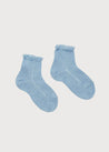 Openwork short socks - Light blue (0mths-6yrs) Socks  from Pepa London US