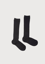 Navy Ribbed Knee-High Socks (3mths-10yrs) Socks from Pepa London US