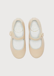 Girl's Beige Leather Celebration Shoes (20-34EU) Shoes  from Pepa London US