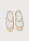 Girl's Beige Leather Celebration Shoes (20-34EU) Shoes  from Pepa London US