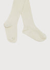 Beige Ribbed Tights (0mths-10yrs) Tights  from Pepa London US