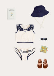 The White Mariner Toddler Girl Swim Look Look from Pepa London US