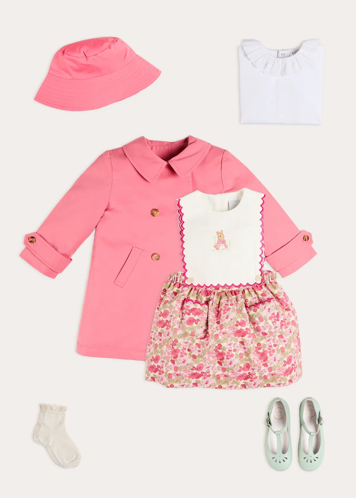 The Raspberry Raincoat Toddler Girl Look Look from Pepa London US