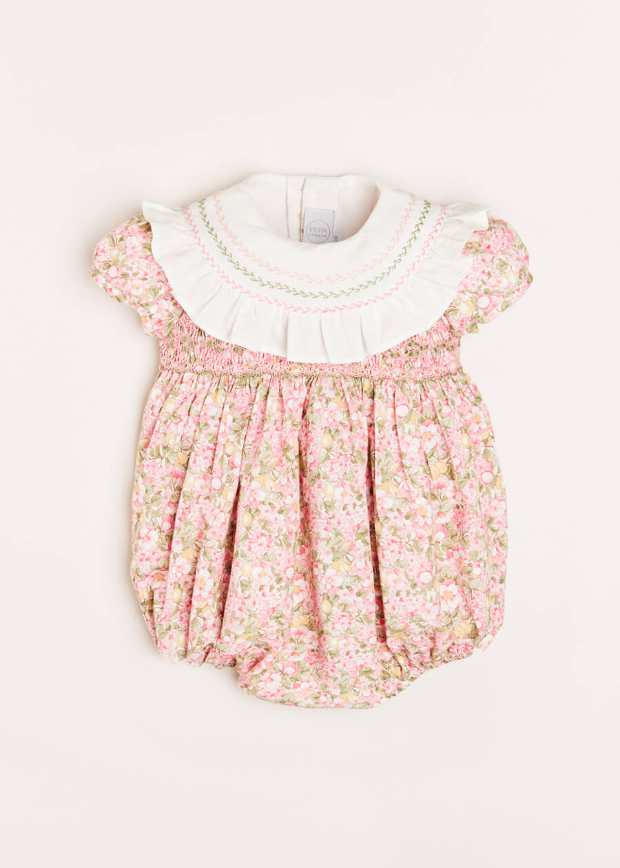 Eloise Floral Romper, Matching Albetta Dolly & Hair Bow Gift Sets from Pepa London US