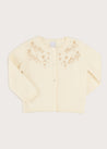 Gold Embroidered Cardigan In Cream (12mths-10yrs) KNITWEAR  from Pepa London US