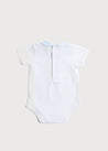 Bicycle Embroidered Collar Bodysuit in White (3mths-2yrs) Tops & Bodysuits  from Pepa London US