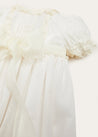 Bespoke Plumeti Embroidered Organic Lawn Cotton Christening Dress and Bonnet Made to order  from Pepa London US