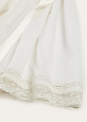 Bespoke Traditional Christening Gown with Front Satin Sash and Bonnet Made to order  from Pepa London US