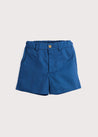 Classic Smart Shorts in French Blue (4-10yrs) Shorts  from Pepa London US