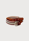Beige Striped Belt Belts & Braces  from Pepa London US