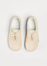Boy's beige leather celebration shoes (20-36EU) Shoes  from Pepa London US