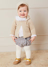Check Button Detail Bloomers In Beige (3mths-2yrs) BLOOMERS  from Pepa London US
