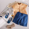 Classic Turn-up Hem Cotton Shorts in French Blue (18mths-3yrs) Shorts  from Pepa London US
