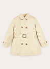 Check Lined Trench Coat In Beige (4-10yrs) COATS  from Pepa London US