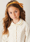 Ditsy Floral Long Sleeve Blouse In Mustard (12mths-10yrs) BLOUSES  from Pepa London US