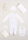 Newborn Hand Smocked Gift Set in Pink Look  from Pepa London US