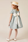 Handsmocked Flower Girl Occasion Dress in Teal & Ivory (12mths-8yrs) Dresses  from Pepa London US