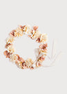 Flower Pearl Detail Crown in Pink Hair Accessories  from Pepa London US