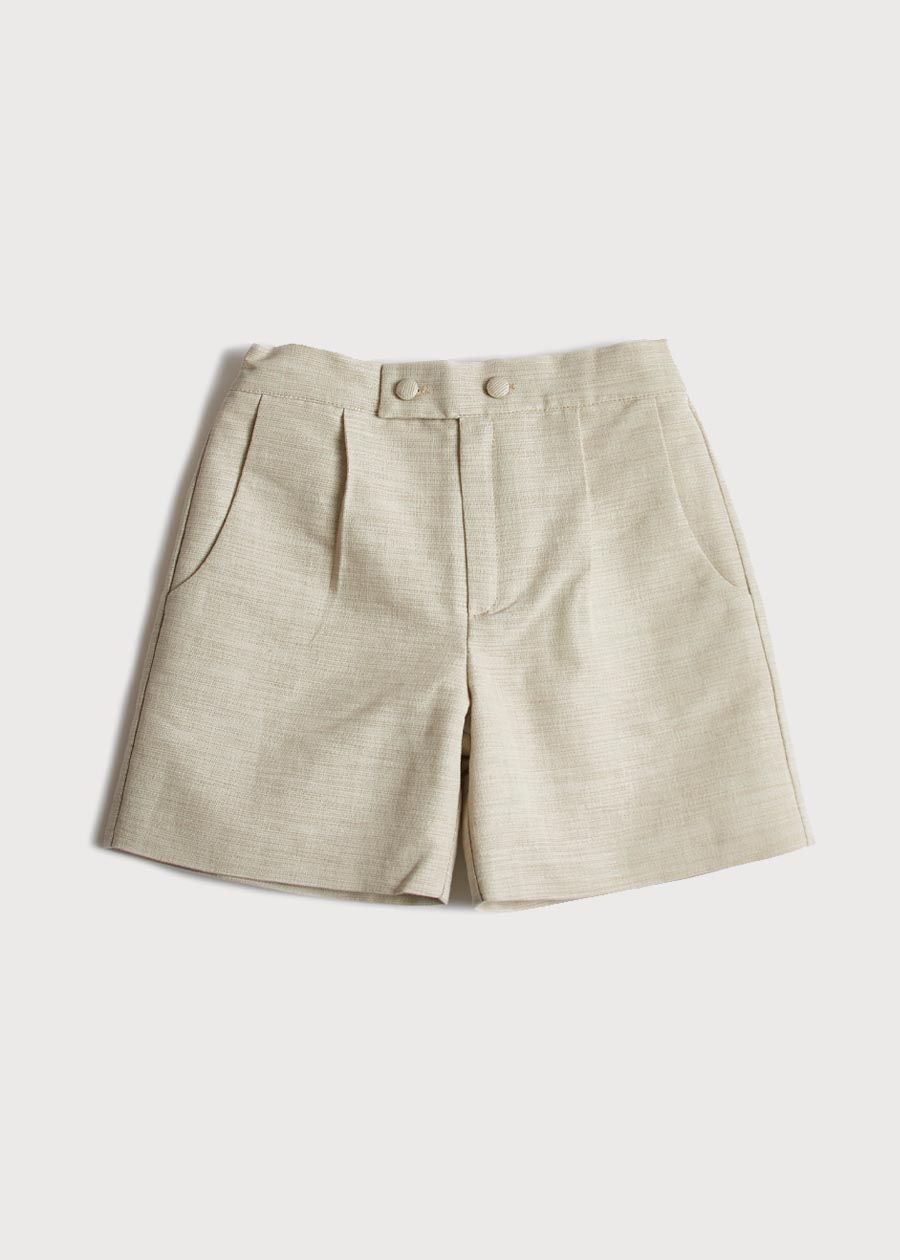 Boys Celebration Shorts Beige (4-10yrs) Shorts  from Pepa London US