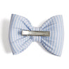 Big Bow Clip in Light Blue Oxford Stripes Hair Accessories  from Pepa London US