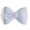 Big Bow Clip in Light Blue Oxford Stripes Hair Accessories  from Pepa London US