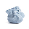 Blue Knitted Cotton Booties Knitted Accessories  from Pepa London US