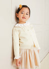 Gold Embroidered Cardigan In Cream (12mths-10yrs) KNITWEAR  from Pepa London US